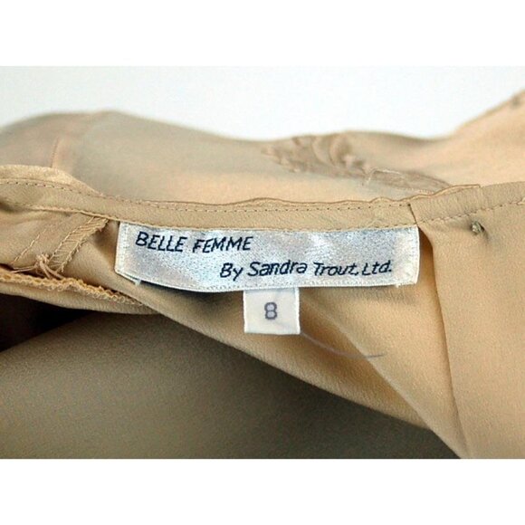 1980s blouse silk satin with lace collar and back buttons Size M - Picture 5 of 5